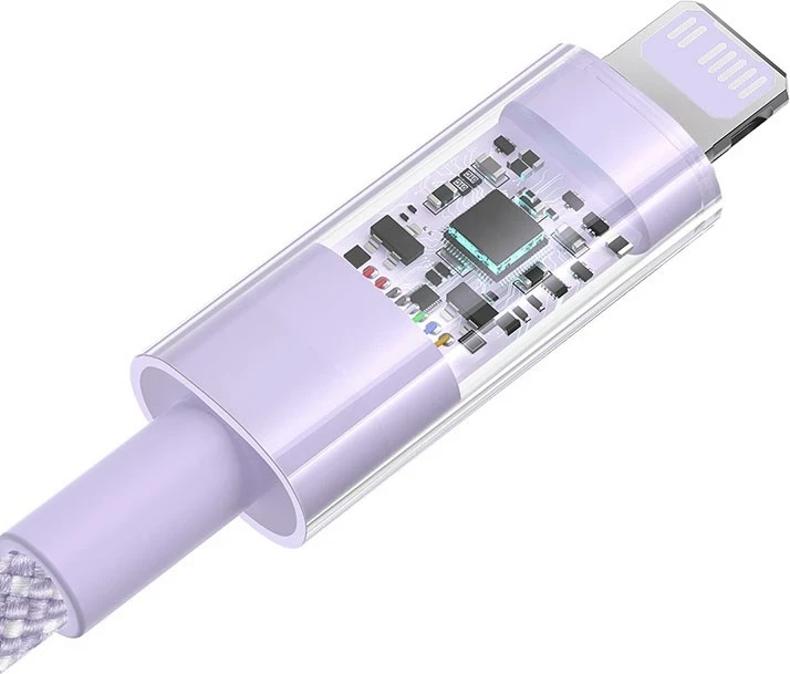 Kabllo Baseus Gem USB-C në iP për mbushje të shpejtë, 1 m, 20 W, Vjollcë