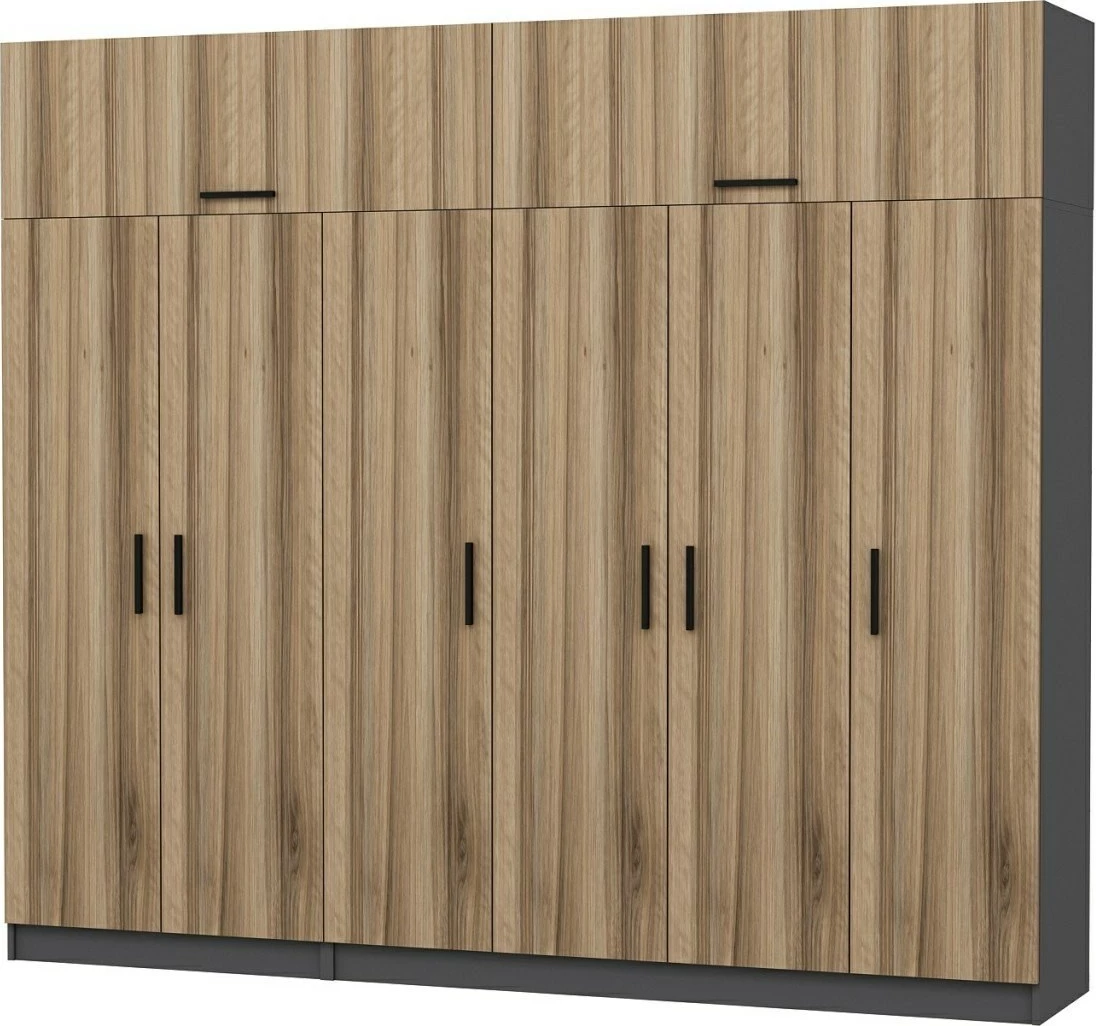 Dollap për dhomë gjumi, ngjyrë dore, Skye Decor, 5293, 270x255x52 cm