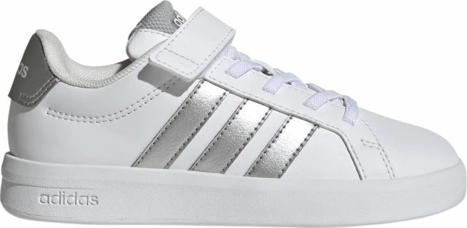 Atlete fëmijësh adidas Grand Court 3.0 JP9368, të bardha/argjendta