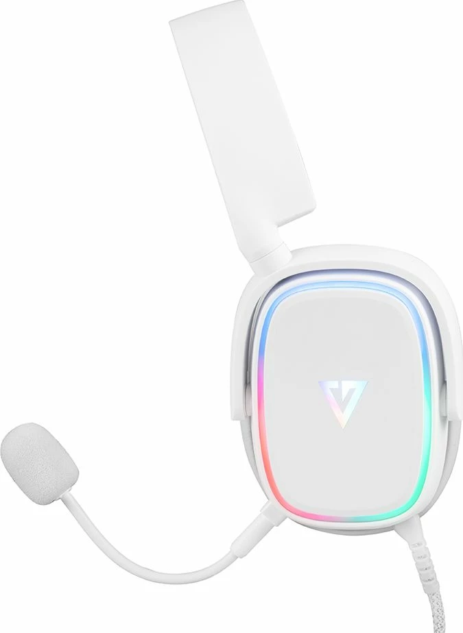 Kufje gaming Modecom Volcano MC-899 Prometheus, USB, me mikrofon të heqshëm, LED, kabllo 2.2 m, të bardha