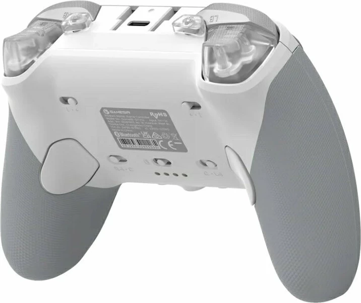 Kontroller GameSir G7 Pro Mech, tri-mode (wired/wireless/Bluetooth), Hall Effect, 25 butona, prizë për kufje, i bardhë/gri