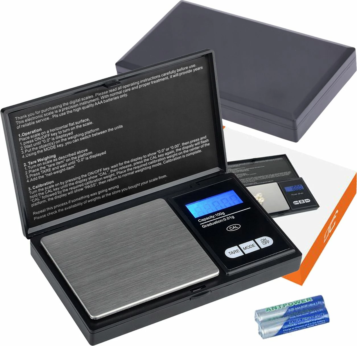 Peshore precize bizhuterish LTC LXWG104 500 g/0.1 g, e zezë