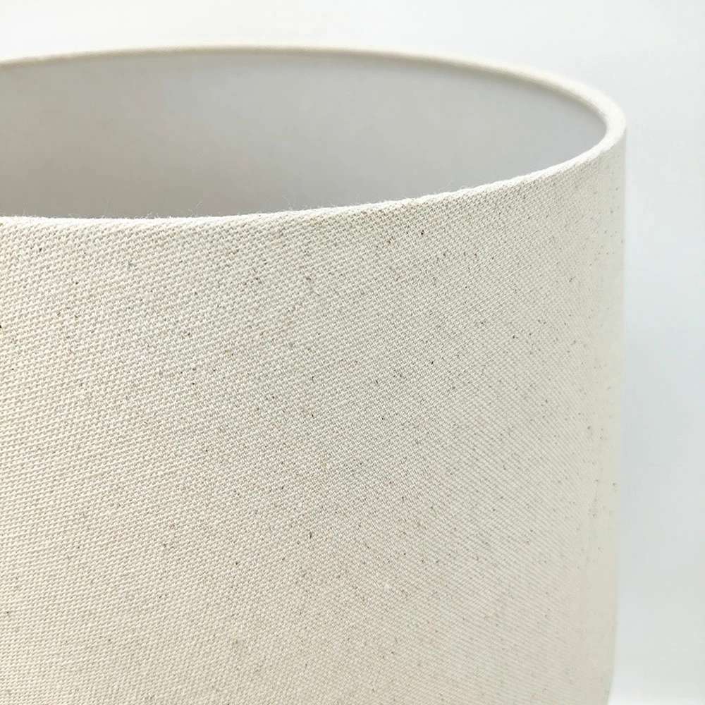 Llambë tavoline Elysia, qeramikë dhe lino, bezhë, 35x35x58cm