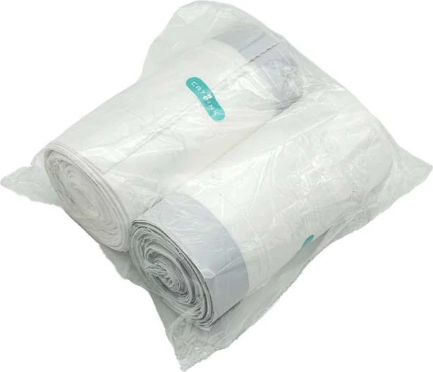 Qese mbeturinash për kuti rëre mace Catlink Pro-X/Young, 13 L, 64×40 cm, 40 copë (2 rrotulla × 20), të bardha