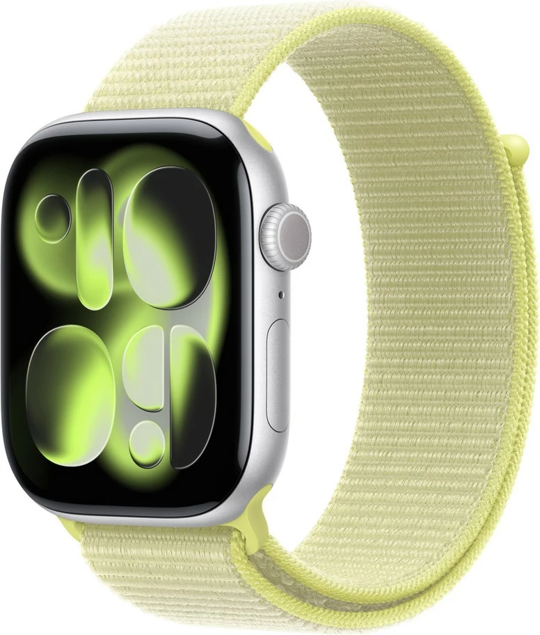 Rryp sportiv për Apple Watch, Apple MFFL4ZM/A, përshtatje për kasë 46 mm, perimetër 145–220 mm, e verdhë neon