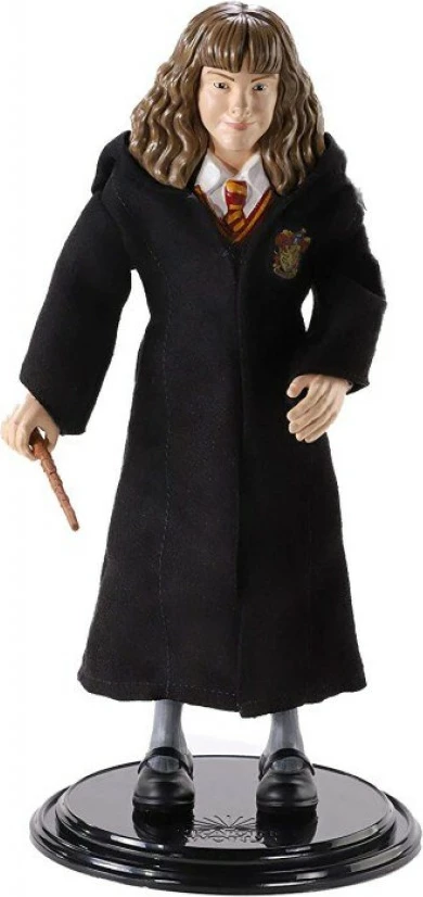 Figurinë fleksibile Noble Collection Bendyfigs Hermione Granger 19 cm me mbajtëse
