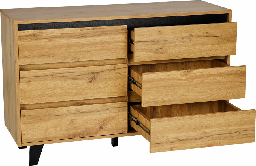 Komodë Arabica, sonoma e zezë, 110x40x73