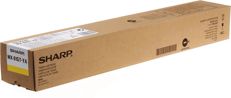 Toner Sharp MX-61GTYA rendiment 24000 faqe madhësi standard, e verdhë