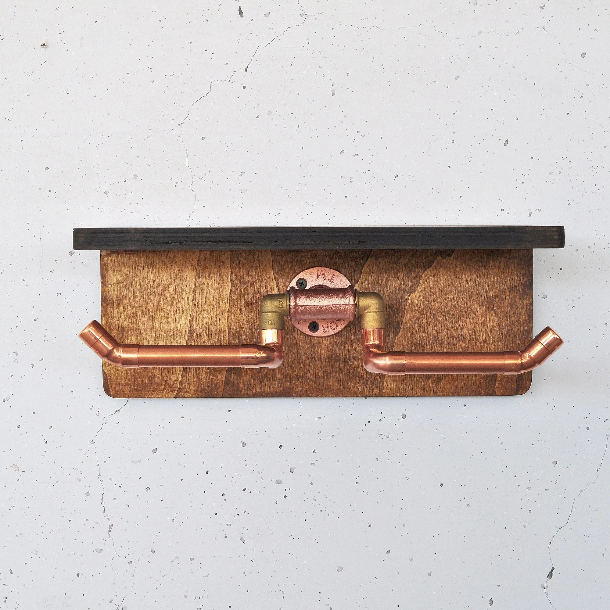 Raft muri me tub, ngjyrë arre dhe ari rozë, Skye Decor, Cop055