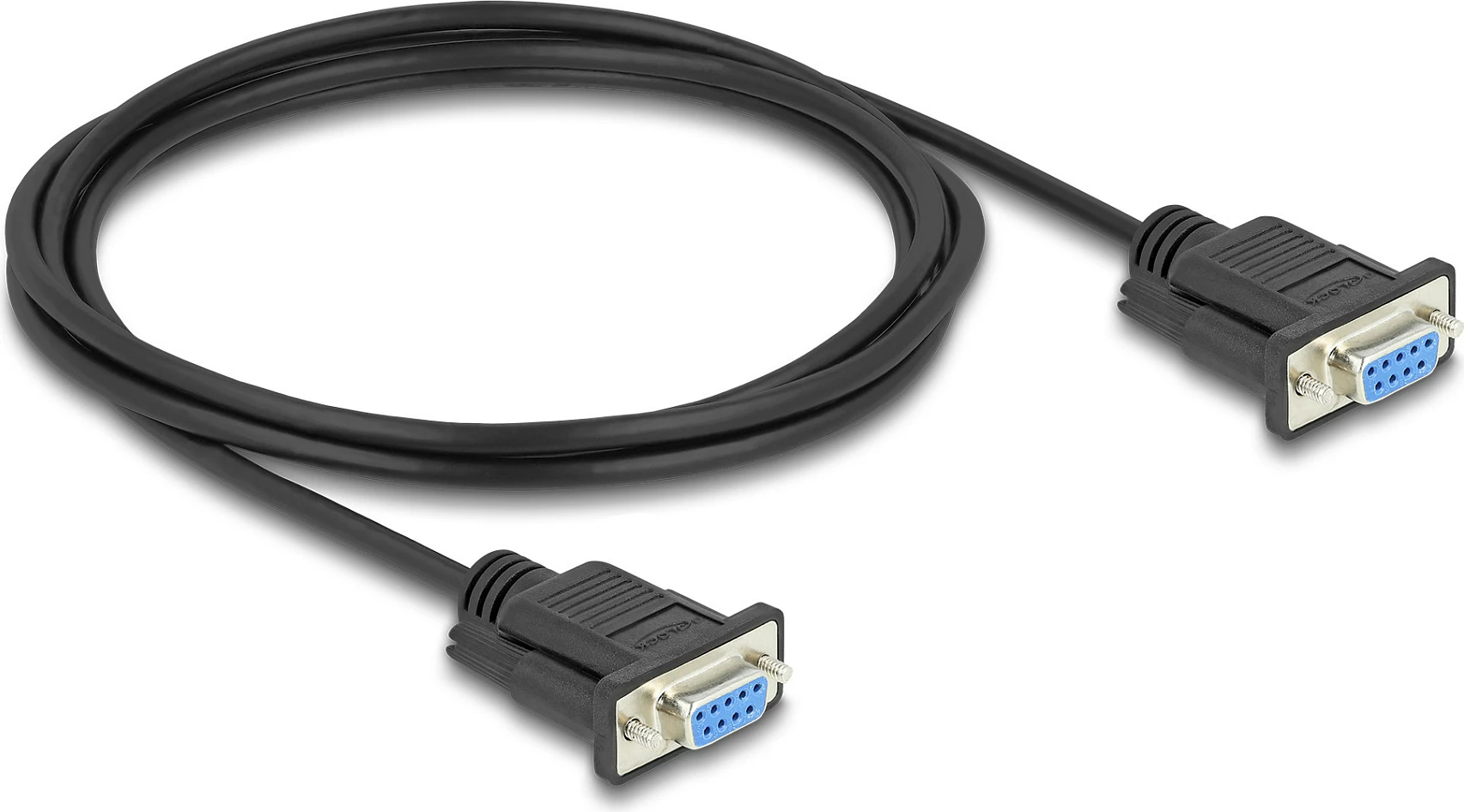 Kabllo seriale RS-232 DeLOCK DB9 femër-femër, 2 m, e zezë
