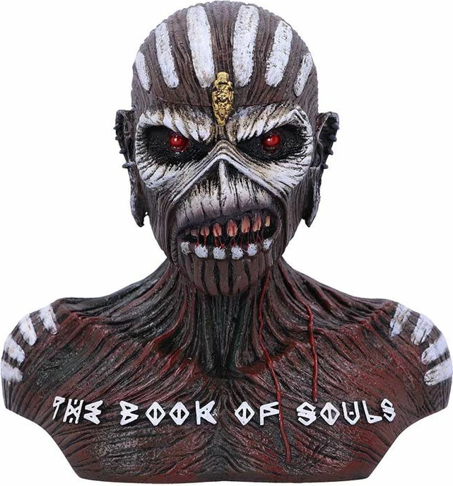 Kuti dekorative bust skulpturë NEMESIS NOW Iron Maiden The Book of Souls, rezinë, e pikturuar me dorë