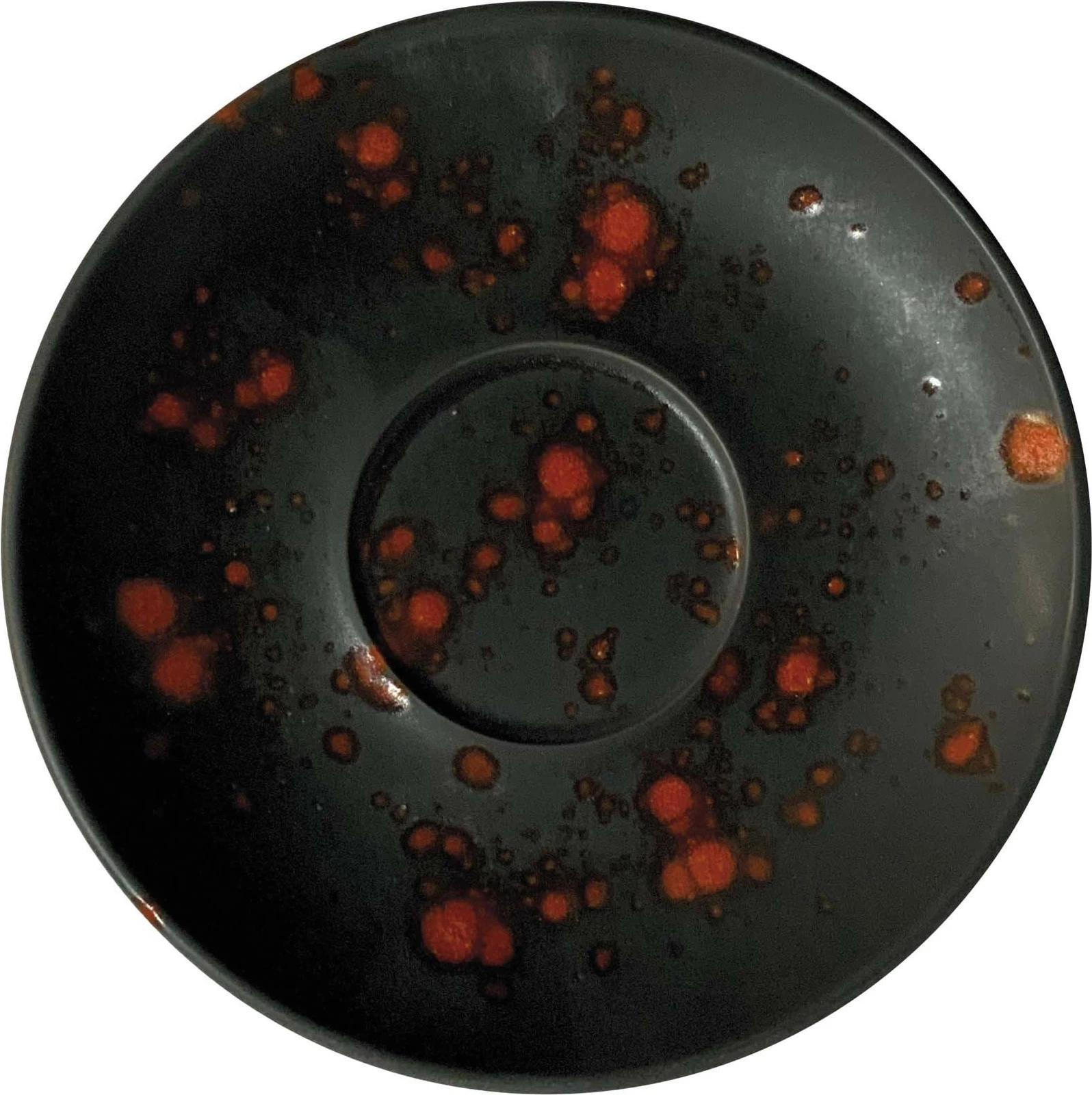 Pjatëz cappuccino Fine Dine Bloom 160 mm, e zezë, set 6 copë