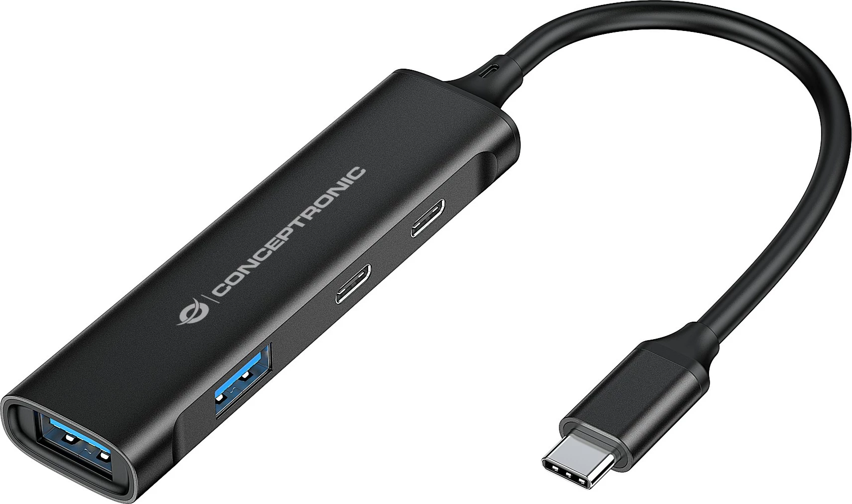 Hub USB Conceptronic 4-portë, USB-C 3.2 Gen1, 2x USB-A 3.0, 2x USB-C, i zi