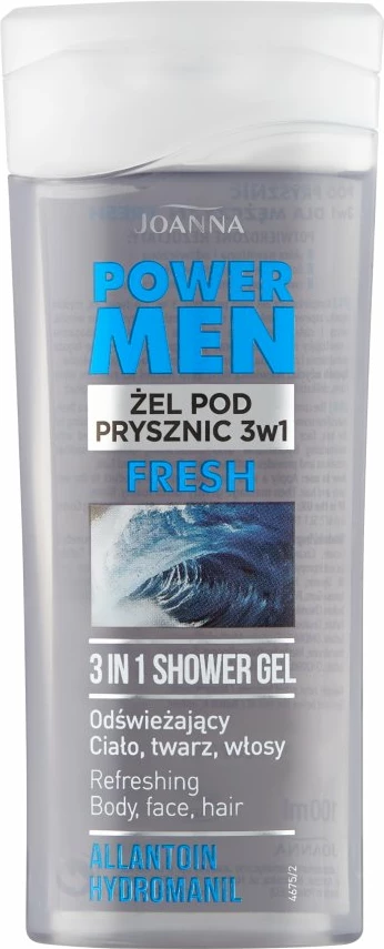 Xhel dushi dhe shampon 3-në-1 për meshkuj Joanna Power Men Fresh 100ml