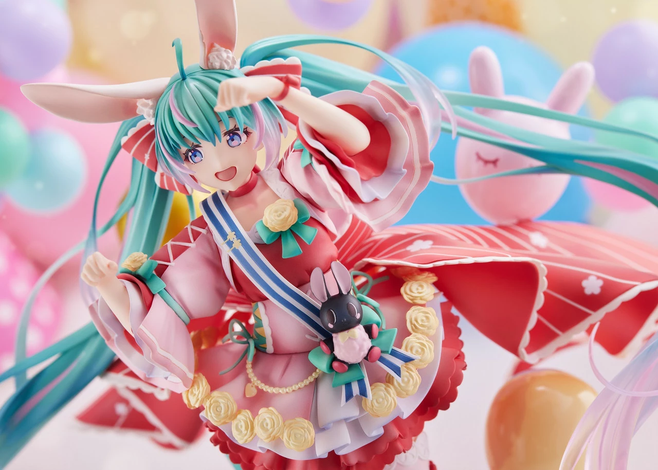Figurë koleksionuese Square Enix Spiritale Hatsune Miku Birthday 2021 Pretty Rabbit Ver. 1/7