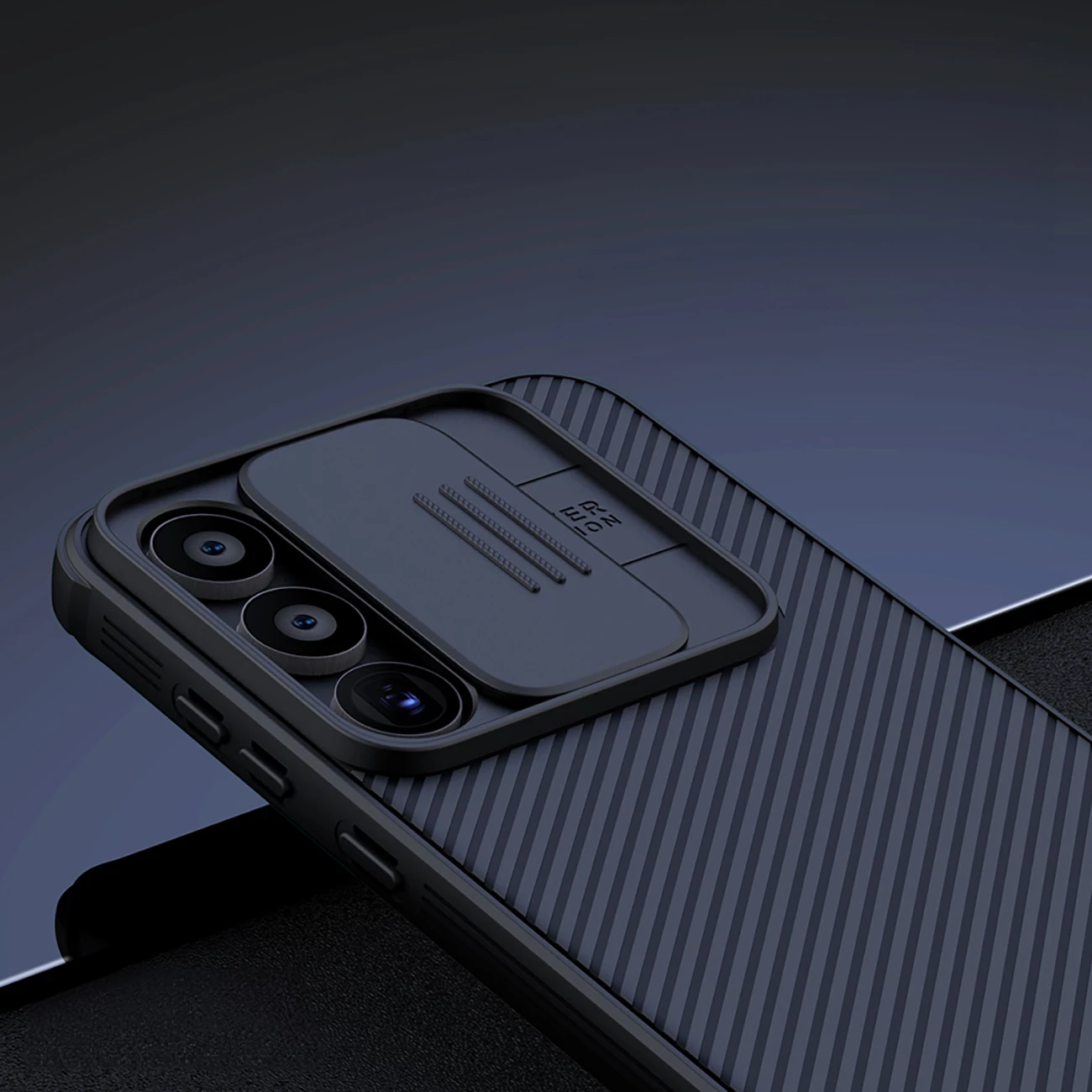 Mbështjellës Nillkin CamShield Pro për Samsung Galaxy A55, me mbulesë kamere, zi