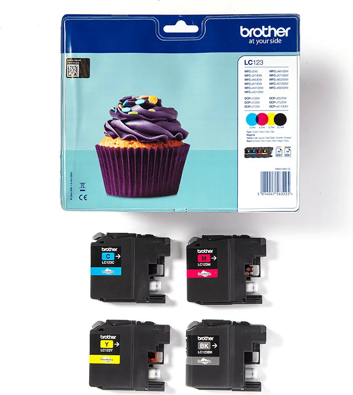 Tinte Brother LC-123VALBP Multipack, 4 kartrixhe (Black/Cyan/Magenta/Yellow)