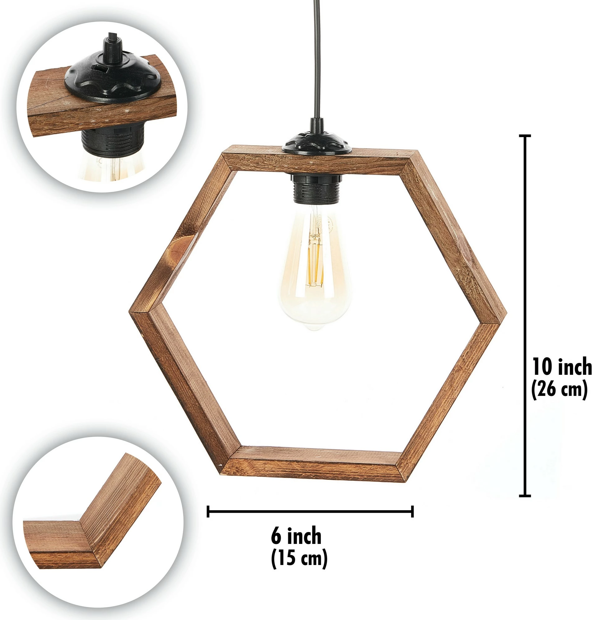 Llambë tavani prej druri, Opviq, Hexagon Antiquation