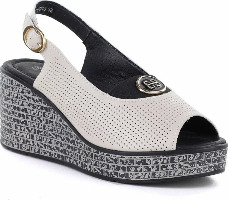 Sandale me platformë për femra S.Barski 7010, bezhë