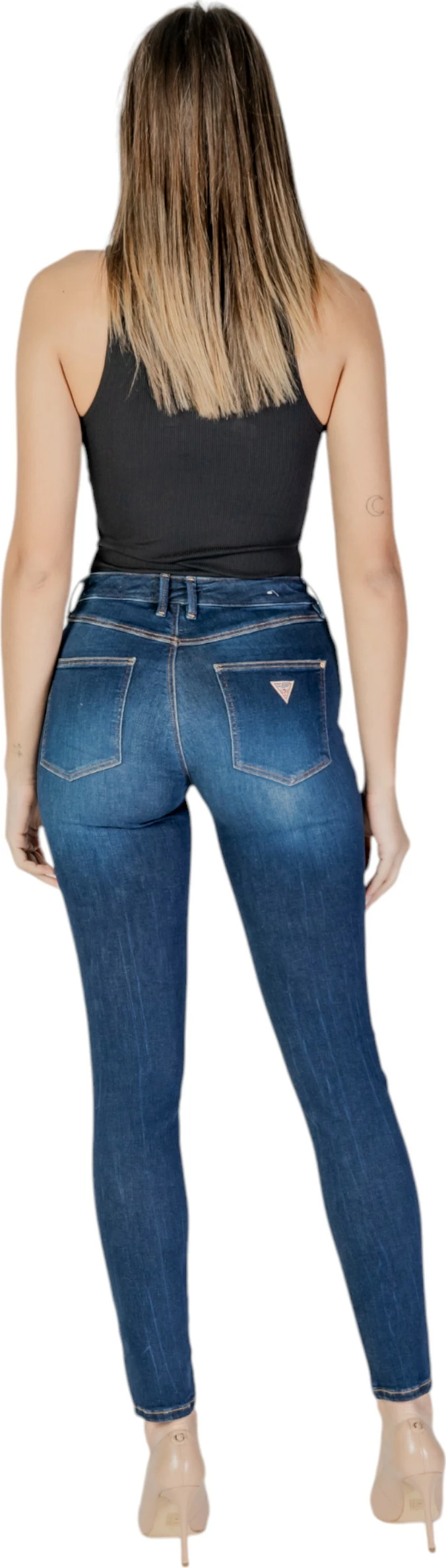 Pantallona xhinse për femra Guess 1981 W2YA46D4Q03, denim i errët [Madhësia: W26 L31]