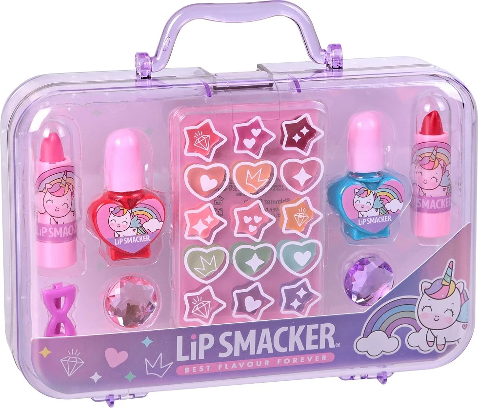 Set grimi për fëmijë Lip Smacker Mini Beauty Set për vajza, vjollcë, 24 copë