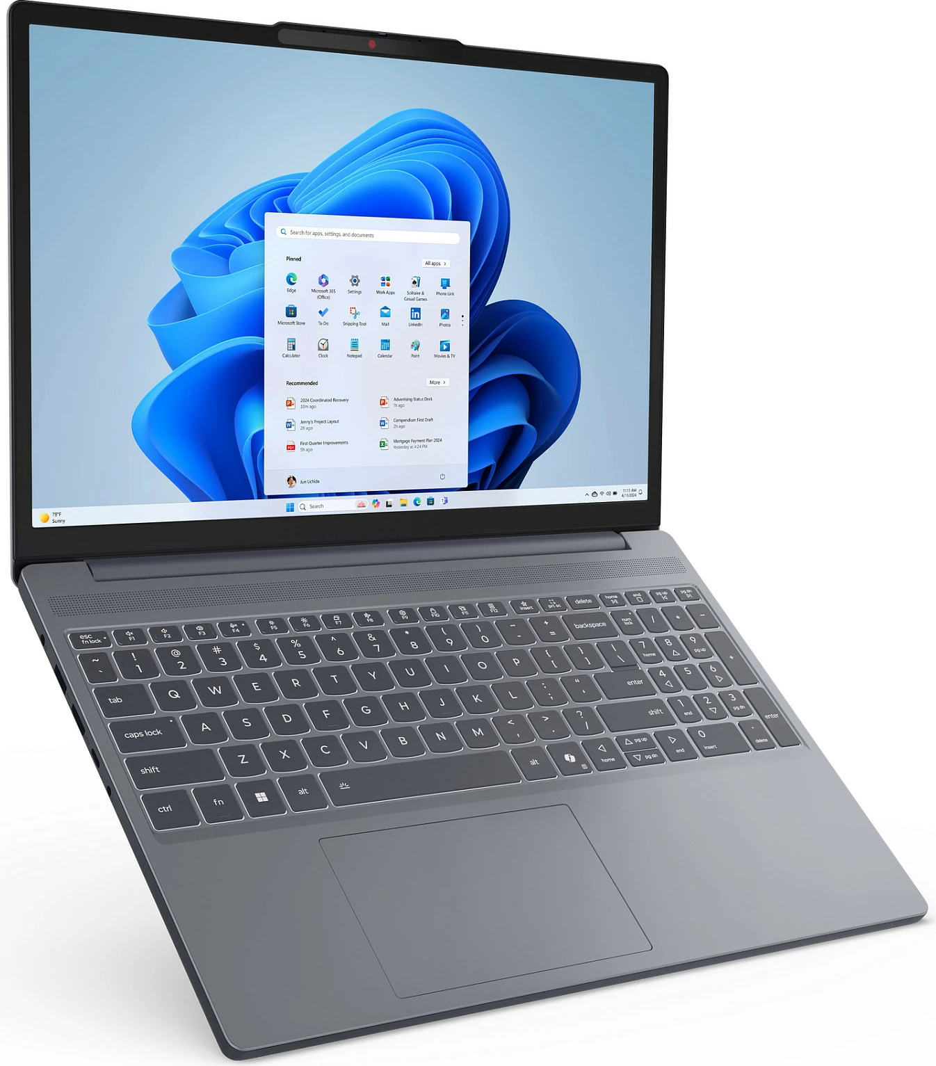 Laptop Lenovo IdeaPad 3 Slim RYZ7 170, 16GB RAM Memorje, 512GB SSD, 15.3" WUXGA, Windows 11 Home, Luna Grey