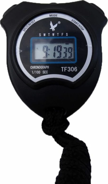 Kronometër sportiv Yakimasport për meshkuj, femra dhe fëmijë, ngjyrë e zezë