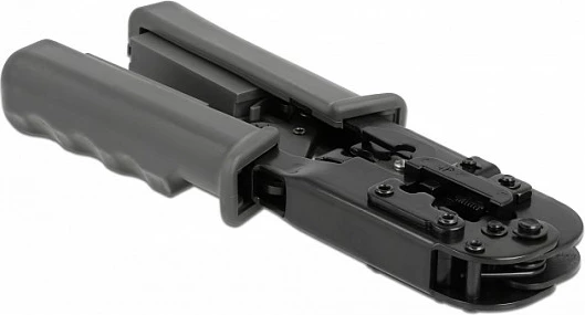 Pincë krimpimi DeLOCK me zhveshës dhe tester rrjeti për RJ45/RJ12/RJ11/RJ10, zezë/jeshile