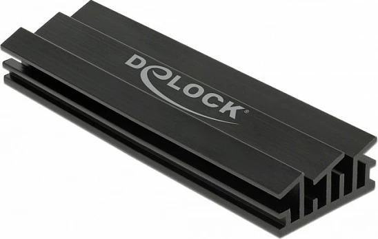 Heatsink DeLOCK 18283 për M.2, alumin, 70x22x10 mm, i zi