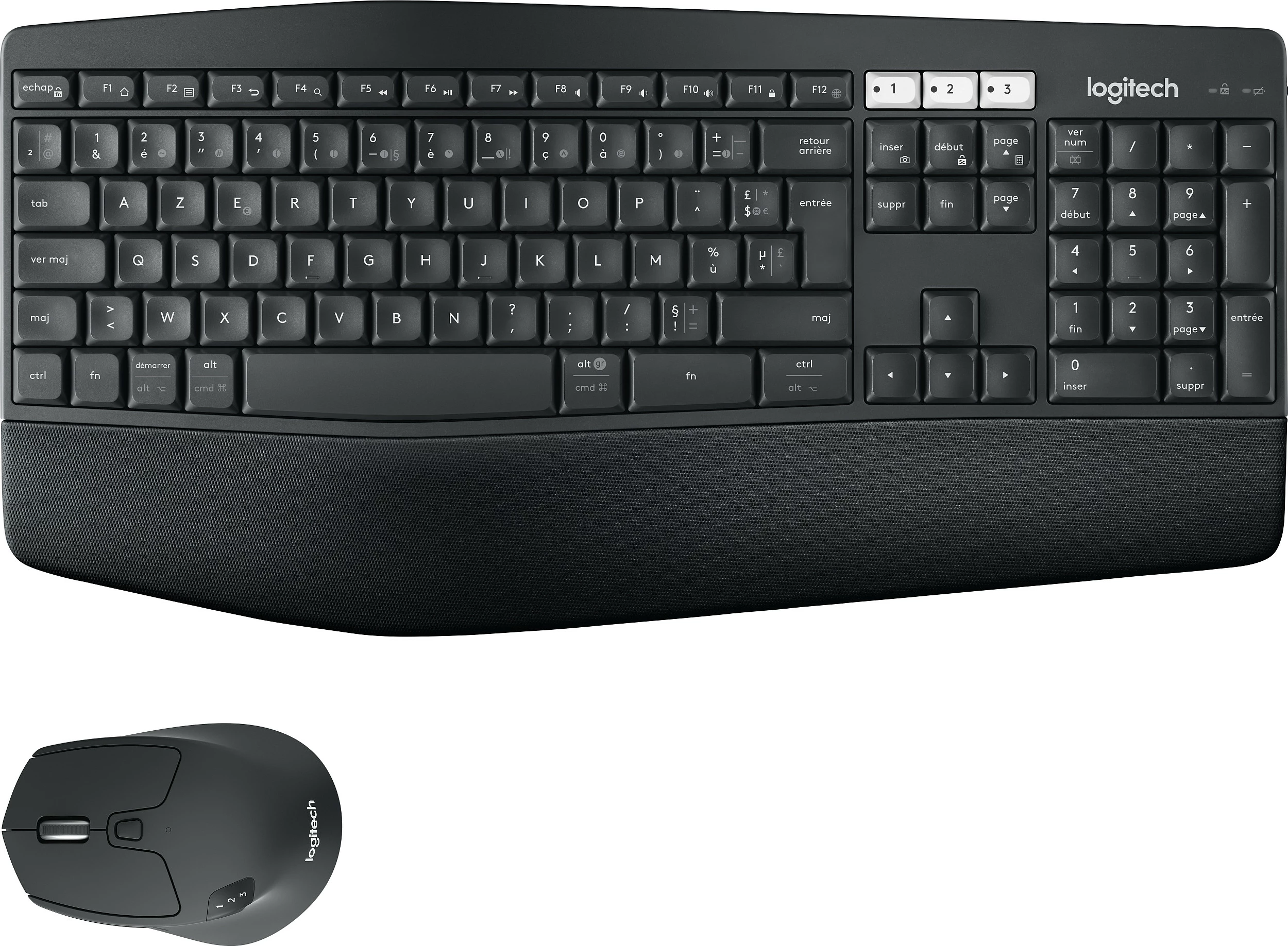 Set maus dhe tastierë Logitech MK850 Performance, Wireless, AZERTY, e zezë