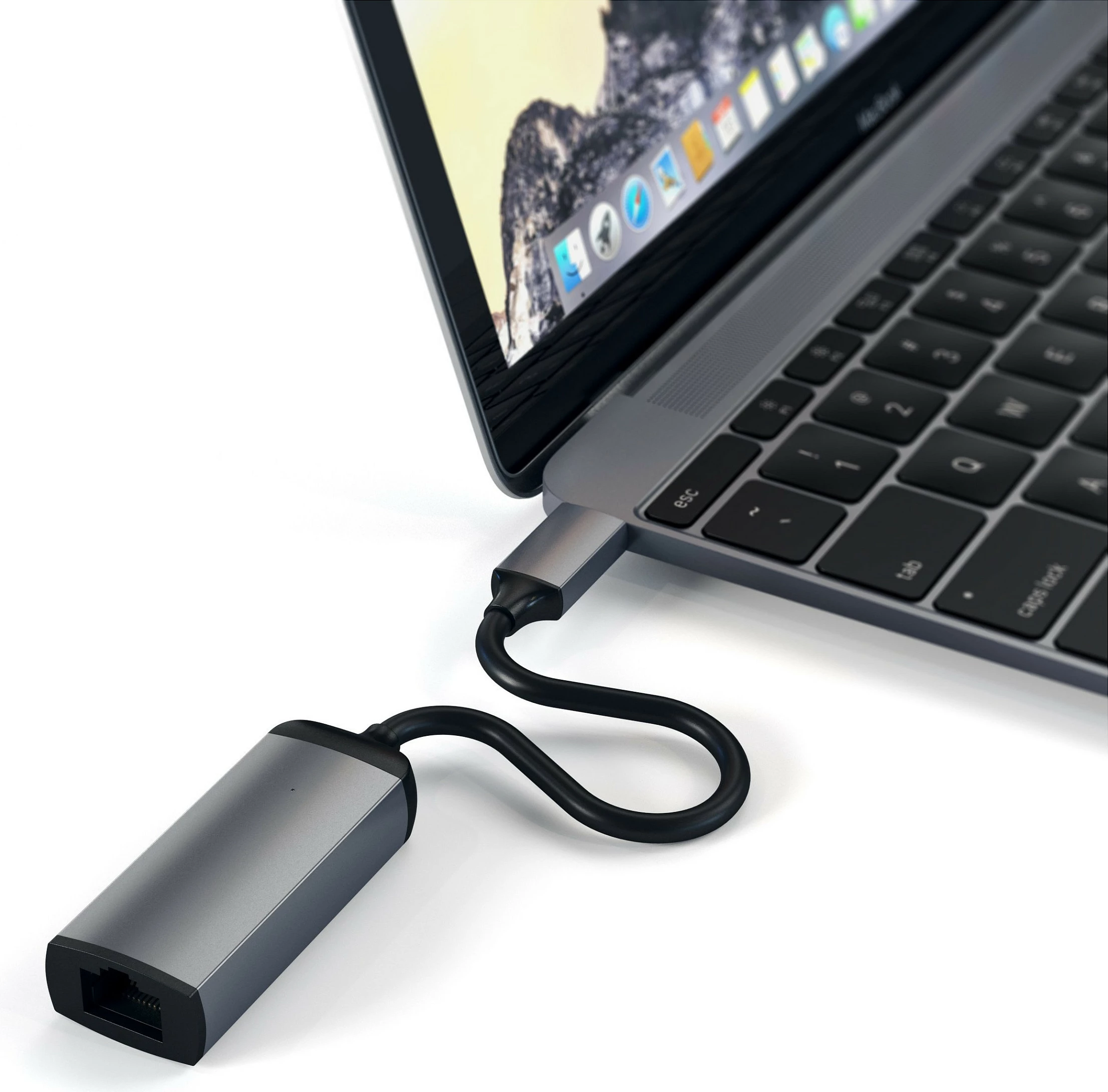 Adapter USB-C në Ethernet Satechi ST-TCENM, Space Gray