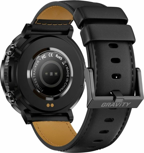 Smartwatch Gravity për meshkuj, e zezë