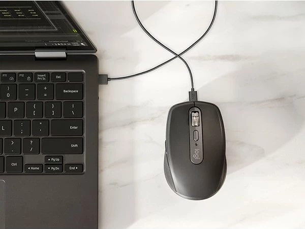 Maus Logitech MX Anywhere 3S për Biznes, Djathtas, Laser, RF Wireless + Bluetooth, 8000 DPI, Grafit