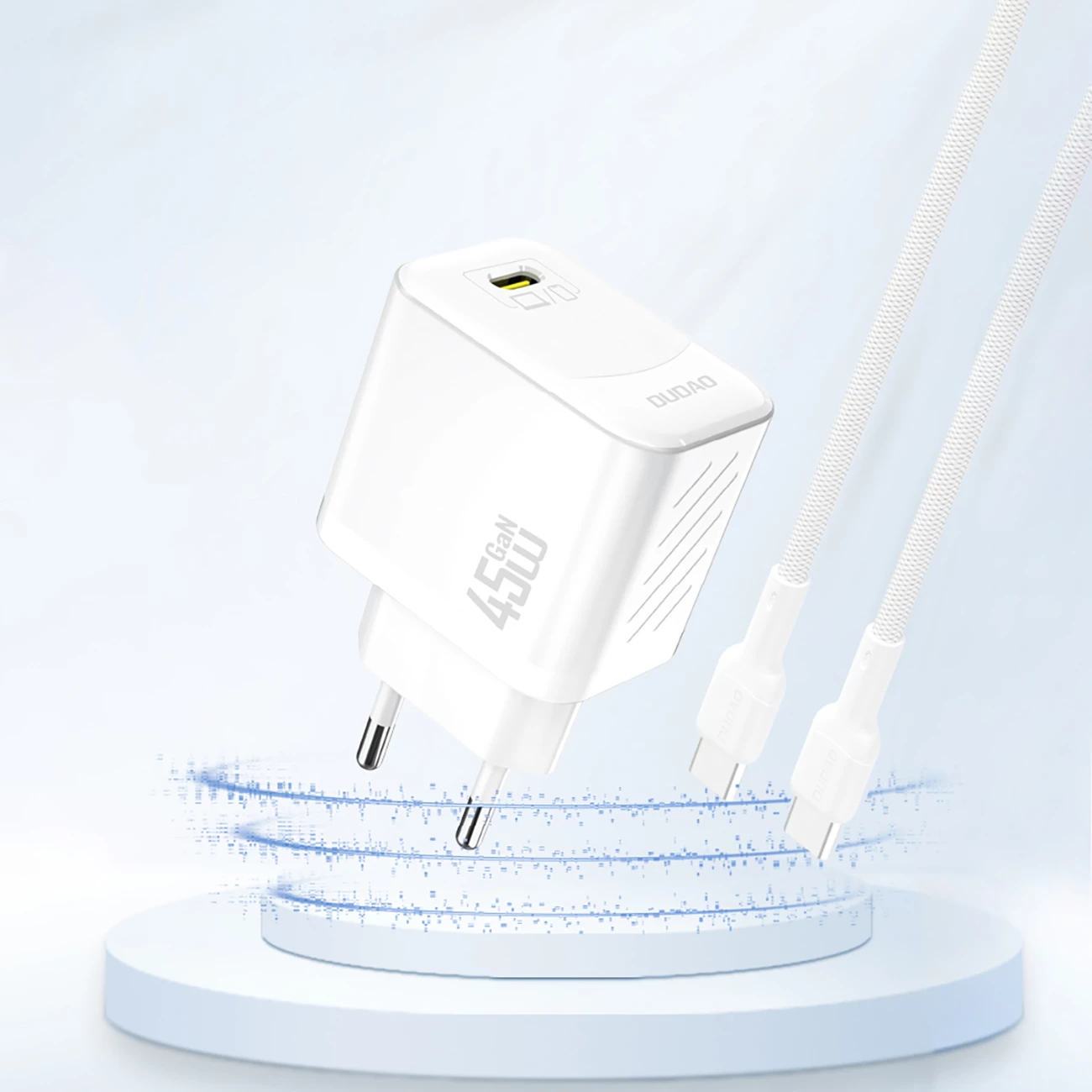Karikues muri Dudao A28, GaN, 45W, USB-C, i bardhë