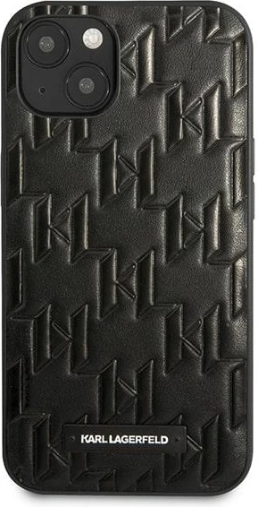 Mbështjellës Karl Lagerfeld Monogram Plaque për iPhone 13 mini, hardcase, e zezë