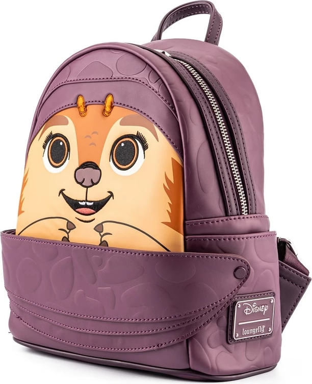 Çantë shpine mini Loungefly Disney Raya and the Last Dragon Tuk Tuk, 22.8×26.7×11.5 cm, lëkurë vegane, vjollcë