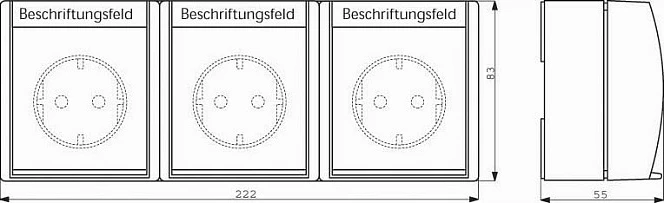 Prizë rryme trefishe Busch-Jaeger 2084-0-0712, Schuko CEE 7/3, IP44, 16A 250V, e bardhë