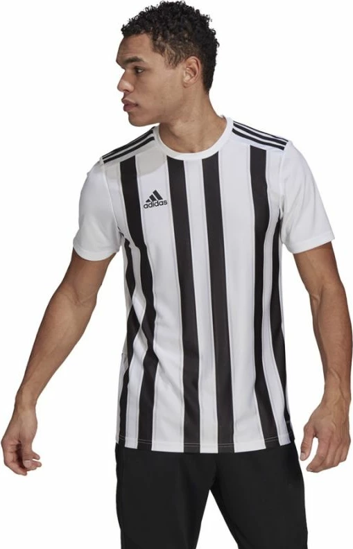 Fanellë stërvitore për meshkuj adidas, e bardhë me vija të zeza [Madhësia: S]