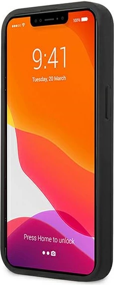 Mbështjellës Mercedes Urban Line për iPhone 13 mini, hardcase, lëkurë natyrale, e kuqe