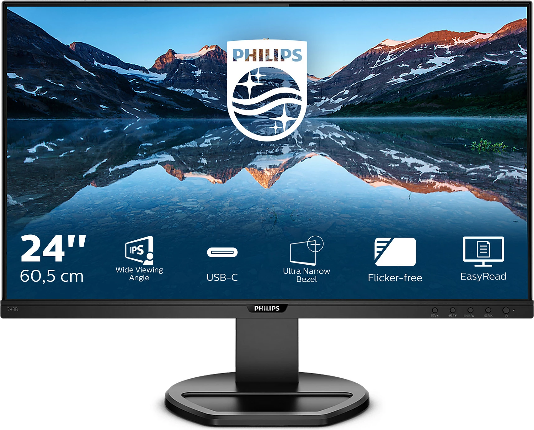 Monitor Philips 243B9 23.8 inç IPS HDMI DP USB-C, i zi
