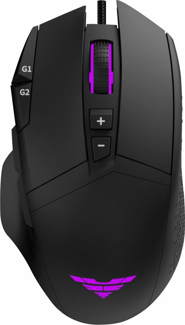 Maus gaming PREYON Falcon PFG27B, 12400 DPI, 9 butona, USB me kabllo, RGB, i zi