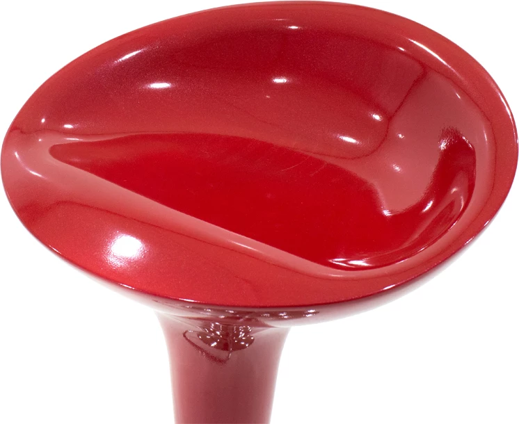 Karrige për bar Felice, e rregullueshme në lartësi, e kuqe-bazë kromi, 40x43x84cm