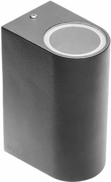 Ndriçues muri i jashtëm GTV TIAGO LD-TIAGOGU10D-20, 2x GU10, 230V, IP54, i zi