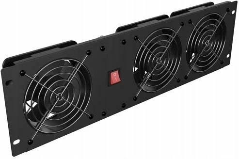 Panel ventilimi vertikal Lanberg 19\" 3U, 3 ventilatorë 230V, i zi