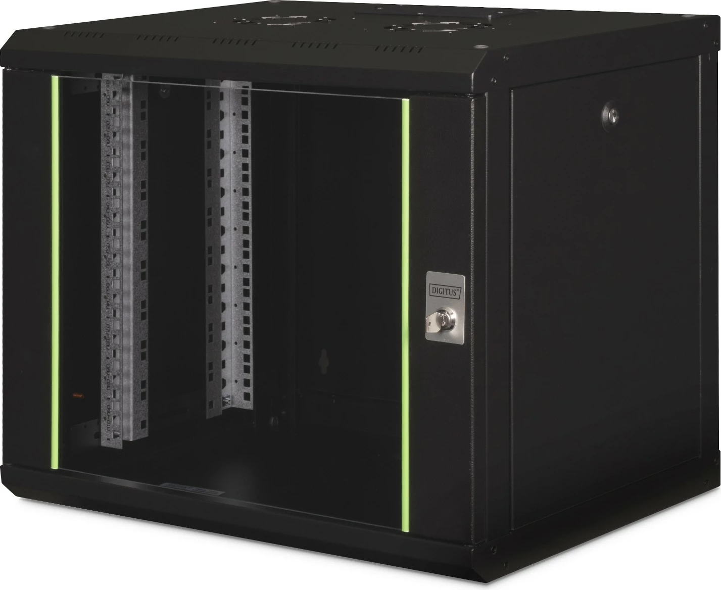 Kasë rrjeti Digitus Unique 9HE, 19", 9U, 509x600x450mm, e zezë