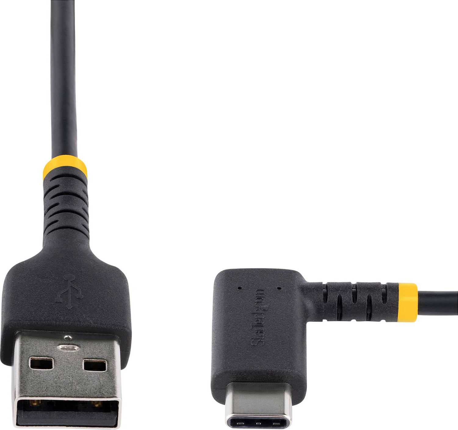 Kabllo karikimi StarTech USB-A në USB-C me kënd 90°, 30cm, 3A, USB 2.0, e zezë