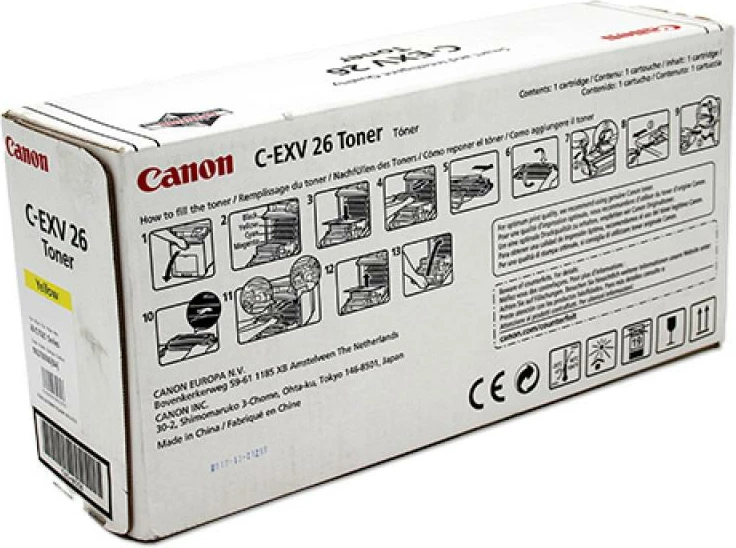 Toner Canon C-EXV 26 rendiment 5,500–8,800 faqe e verdhë