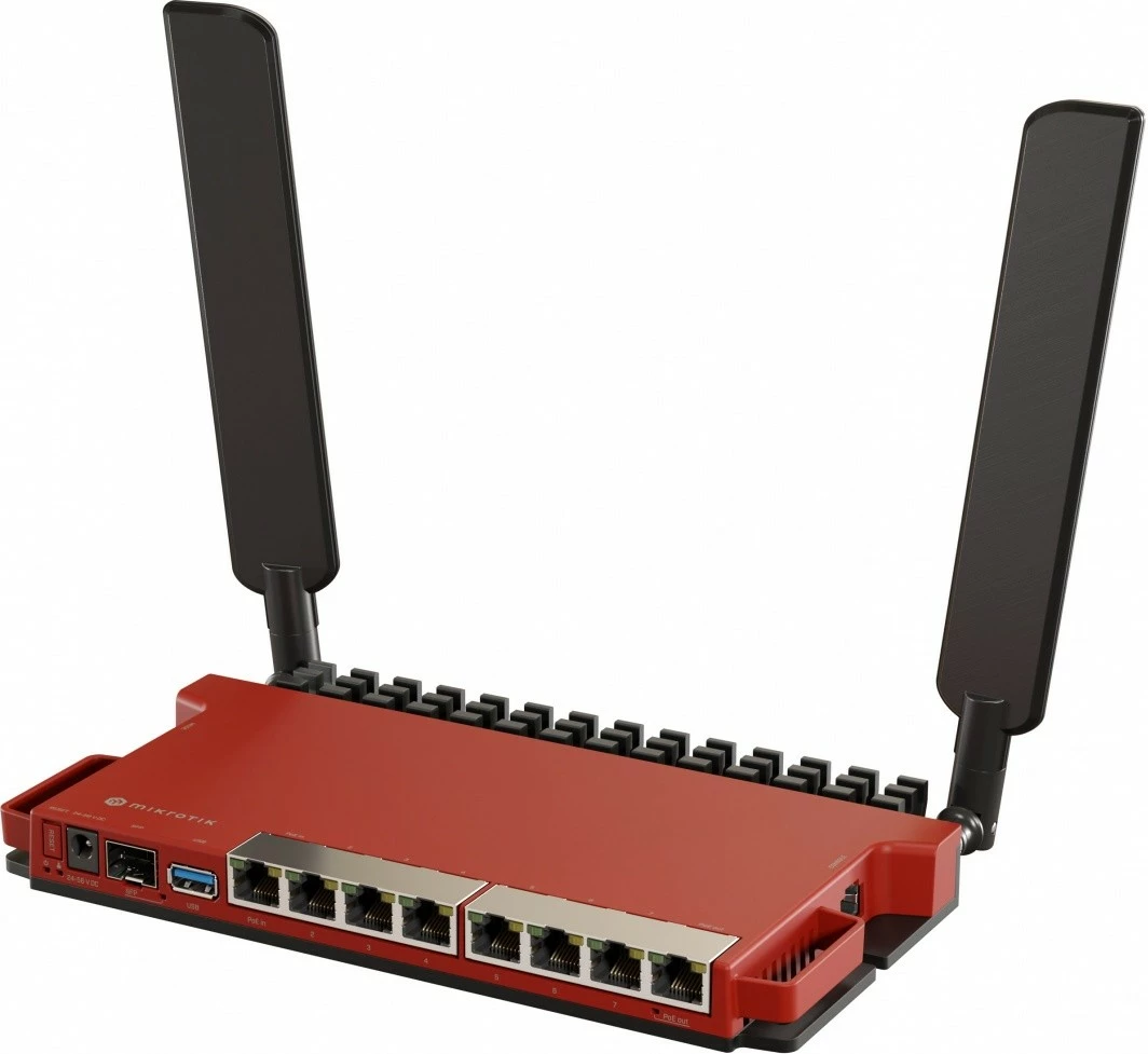 Router MikroTik L009UiGS-2HaxD-IN, Wi-Fi 6, 2 antena, i kuq