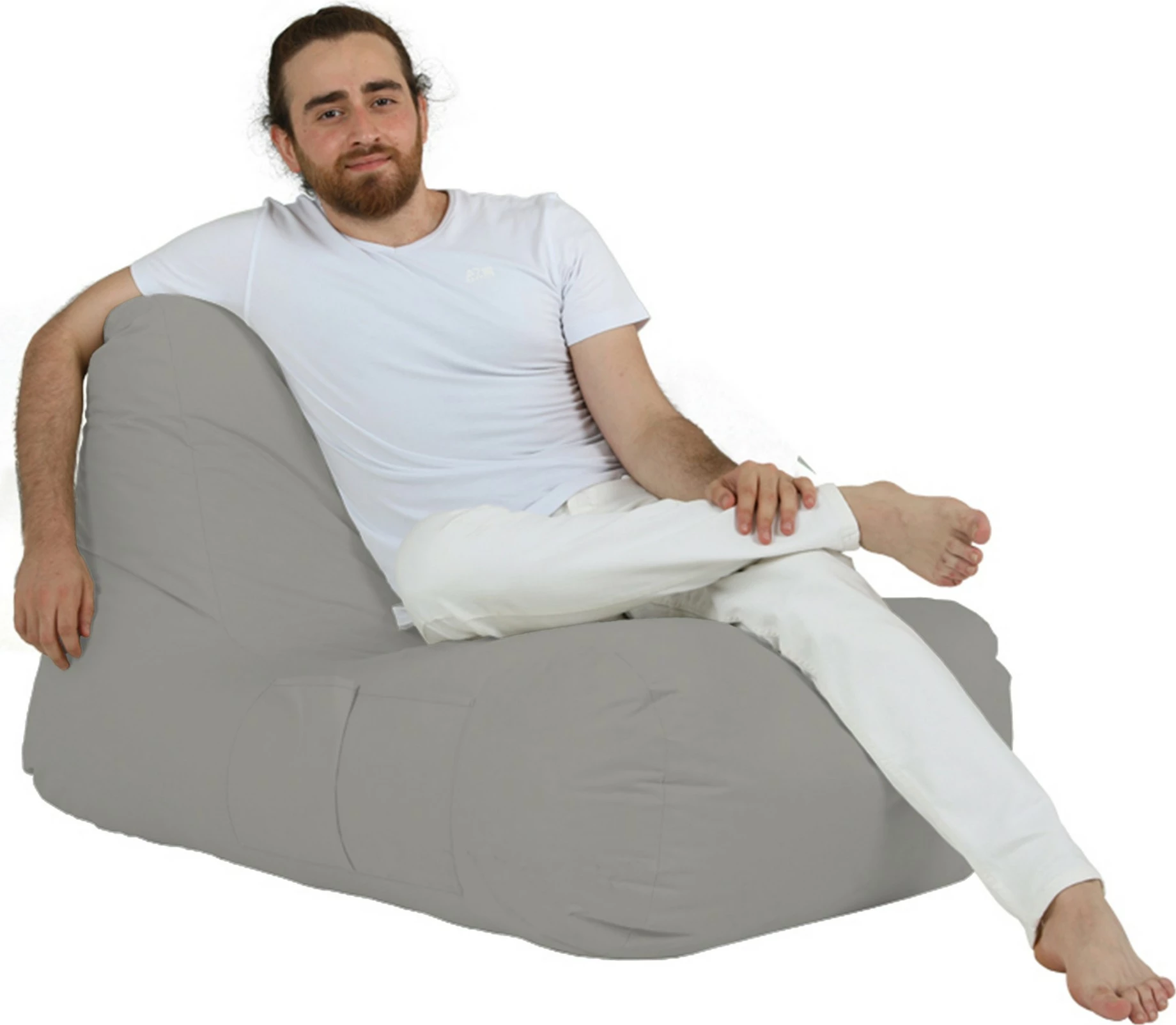 Qese ulëse për kopsht, ngjyrë fume, Atelier del Sofa, Trendy Comfort Bed Pouf