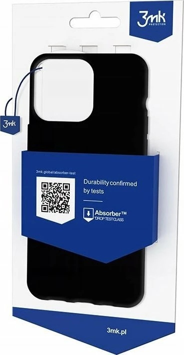 Mbështjellës 3MK Matt Case për Apple iPhone 14 Max, mat, TPU, i zi